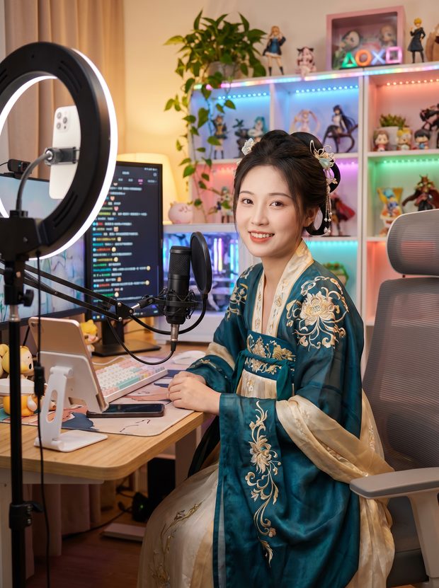 探花汉服直播视频